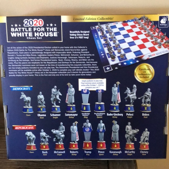 LE 2020 Battle for the White House chess set game collectible new in box - Picture 2 of 3